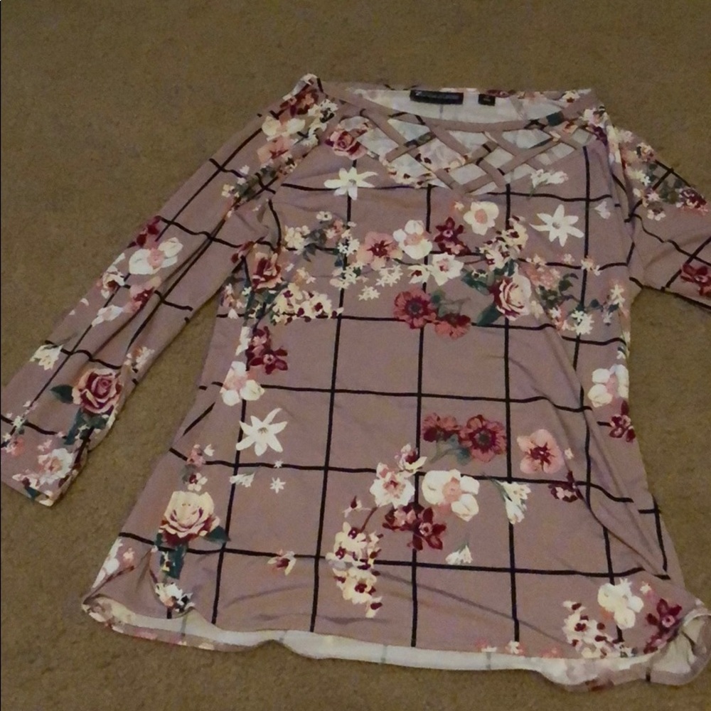 3/4 sleeve work blouse